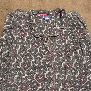 Heart print pajamas